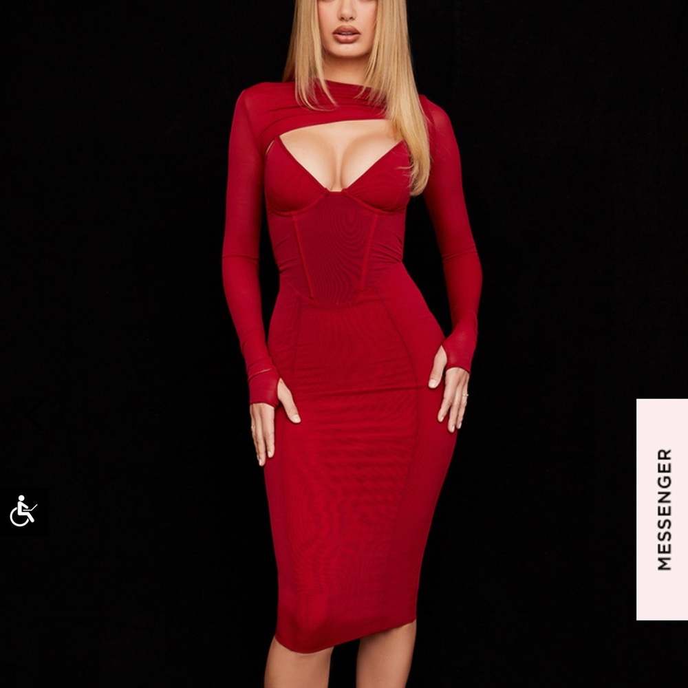 Worn once house of CB dress. Basically in new condition.